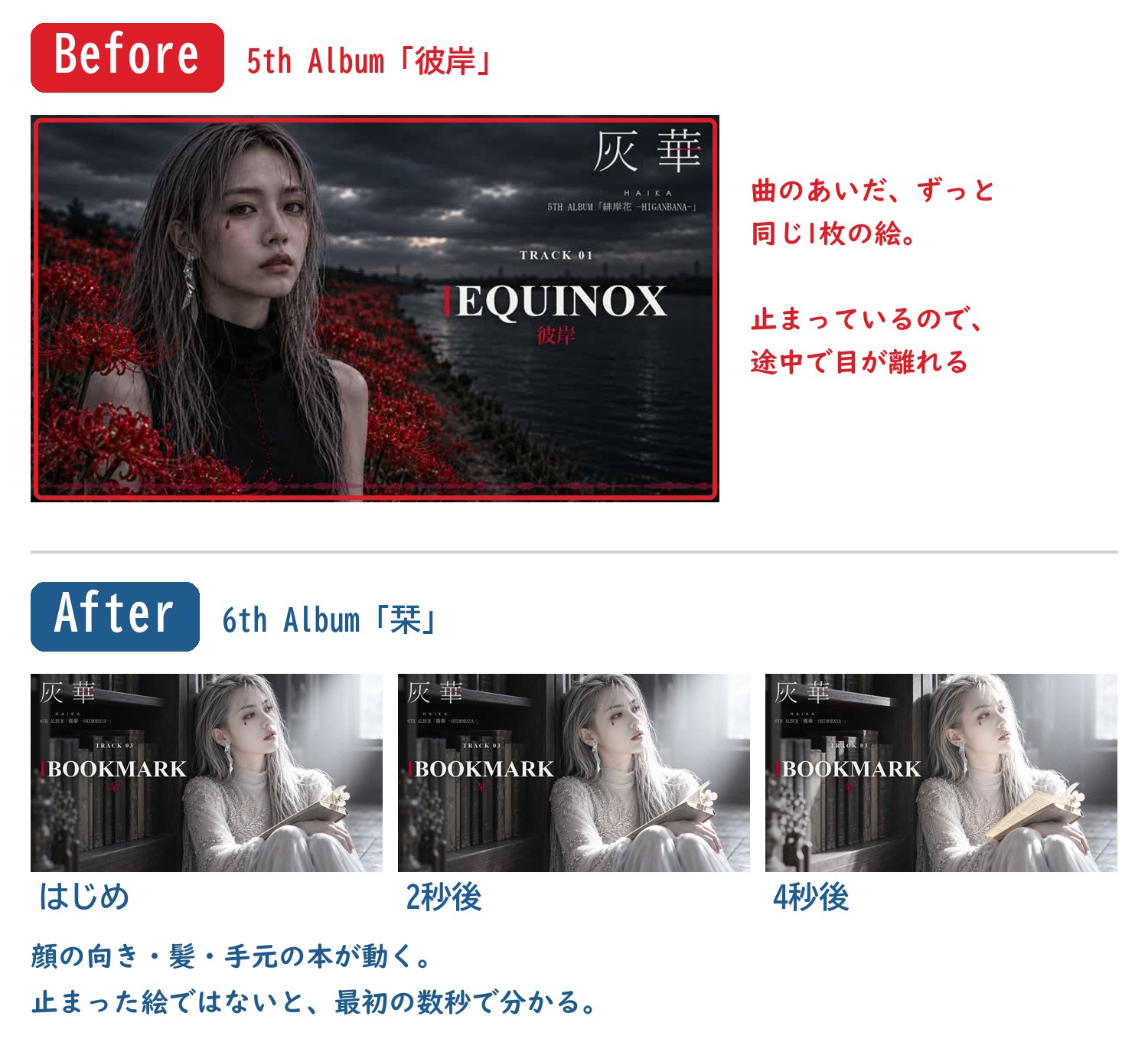 灰華 5thと6thの動画の比較